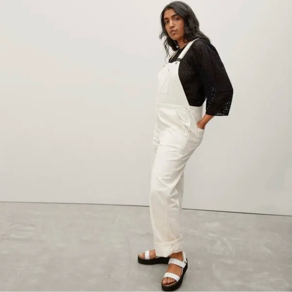 Everlane White Women’s Denim Overalls